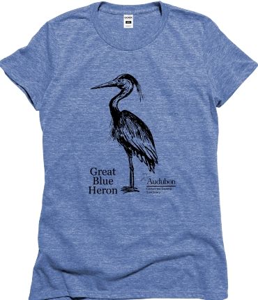 T-Shirt - Great Blue Heron Revised, Size: S