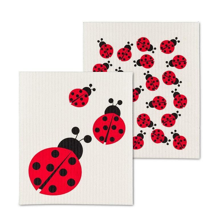 Swedish Dish Cloths, Design: Ladybug