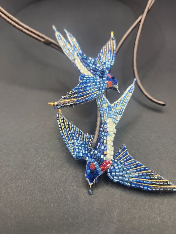 Necklace - Duet Swallow