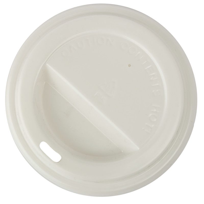 Flat Hot Lid / 12oz White (1000)