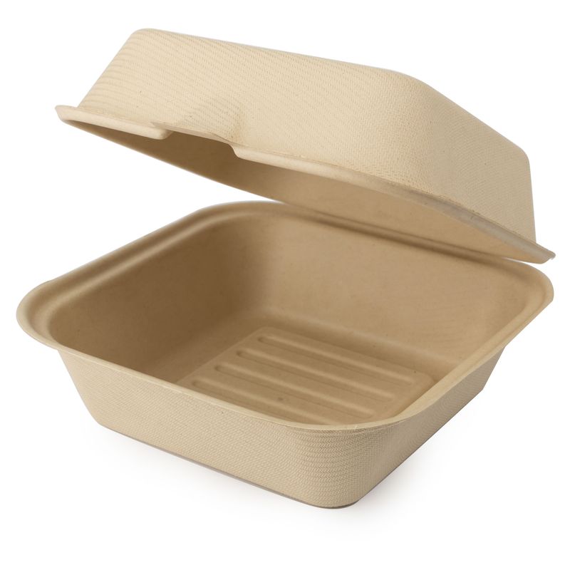 6 Inch Clamshell Burger Box Bamboo (400)