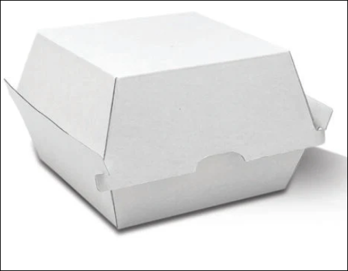 Corrugated White Burger Box (250)