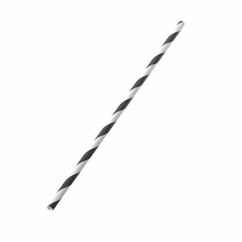Black / White Regular Paper Straw (2500)