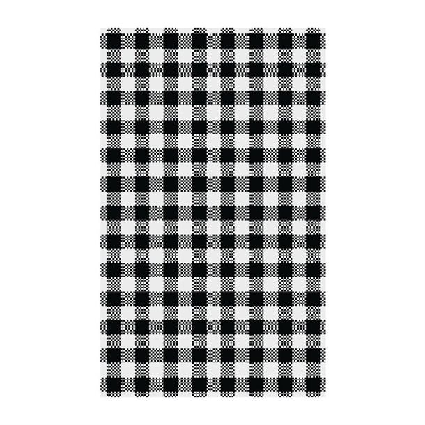 Grease Proof Blk Checkered 30gsm 400x220