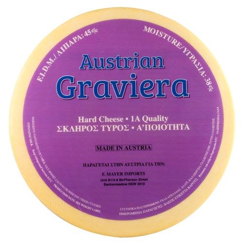 Austrian Graviera Saganaki 10kg Kg / Unit