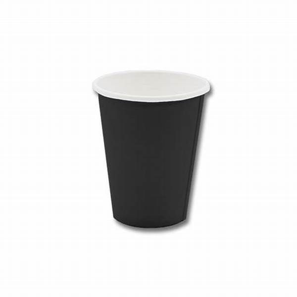Single Wall Cup Black 8oz (1000) P/bx
