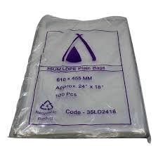 610x455mm 35um Ldpe Bags (24x18) 500
