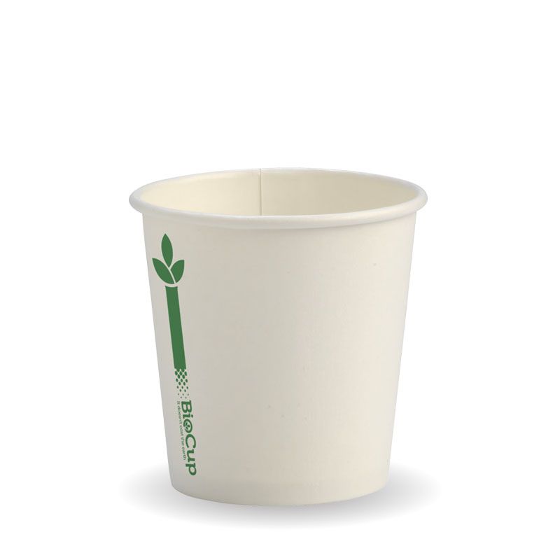 Biopak Single Wall White Green/line 6oz (1000)