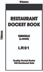 Docket Books Single Large 93mmx196mm 100 P/box