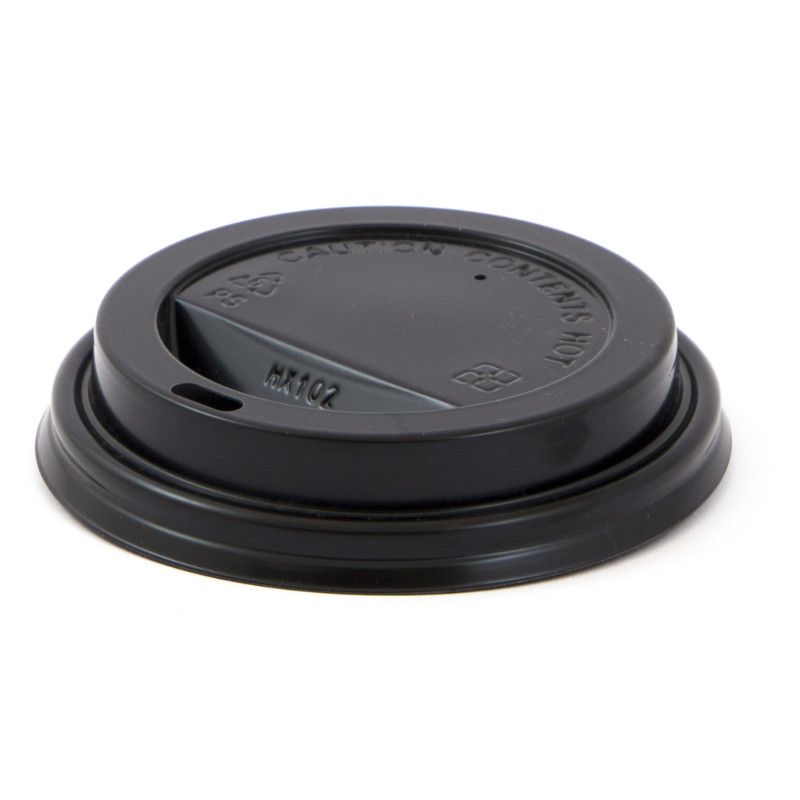 Flat Hot Lid / 12oz Black (1000)
