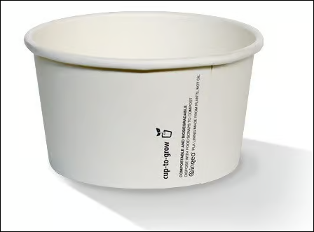 16oz Pla Hot/cold Paper Bowl/plain White Sleeve