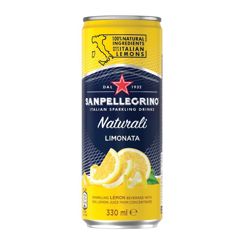 San Pel Limonata Cans 6x(4x330ml) Levy Added