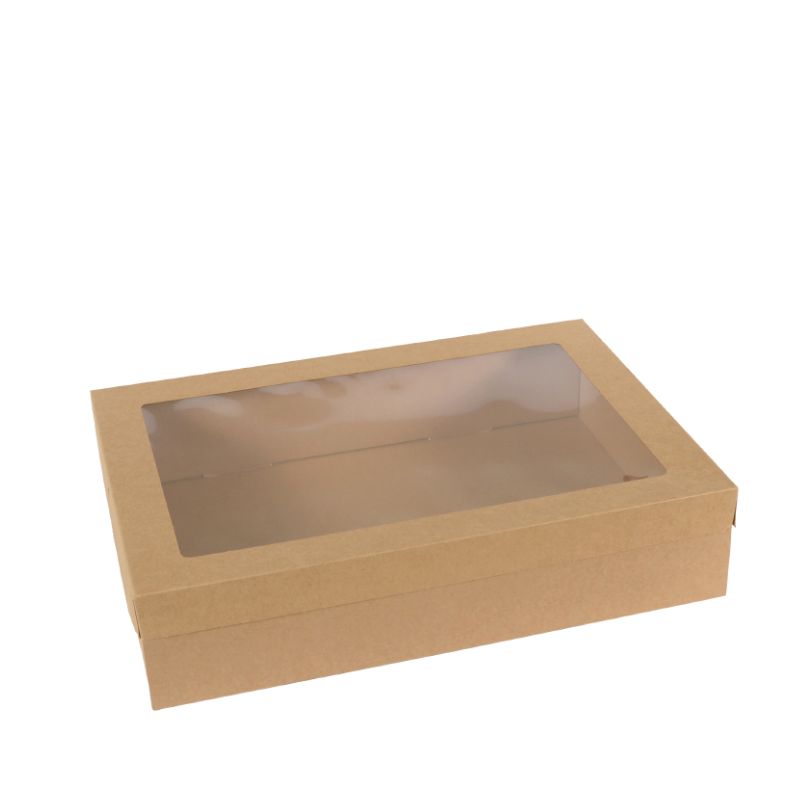 Kraft Catering Tray Lid / Small Window(100)