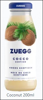 Zuegg Juice Bar Coconut 200mlx24 P/box
