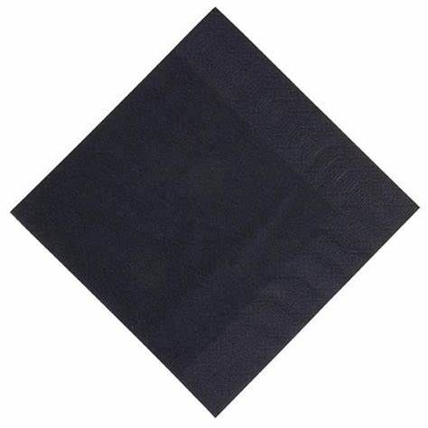 Cocktail Napkin 2 Ply 1/4 Fold/ Black (2000)
