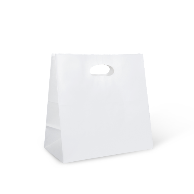 Sos White Bag D-cut With Handle (500) Box