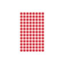 2 Cut Checkered Greaseproof 400x330mm / Red
