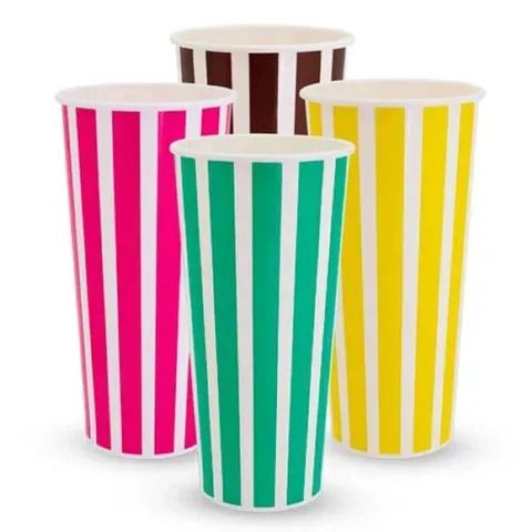 24oz Milkshake Cup Candy Stripe (500)