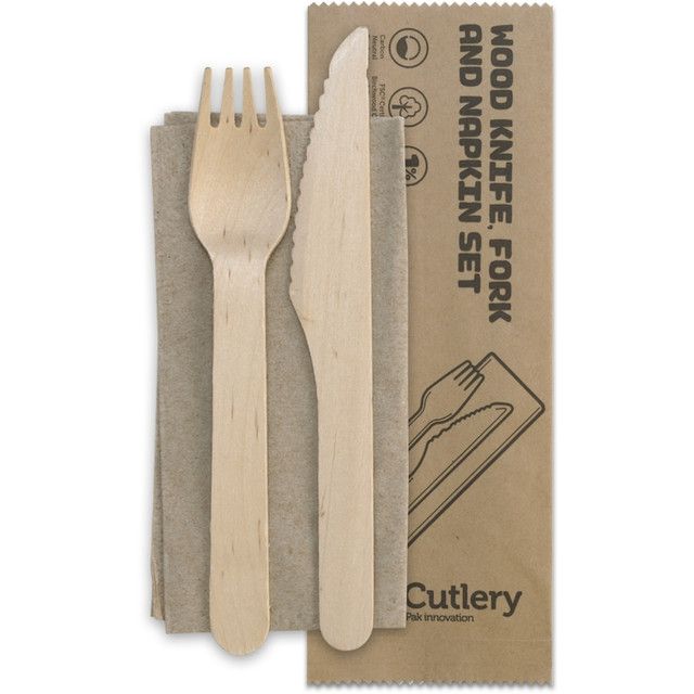 Knive/fork/napkin Wooden Set (250)