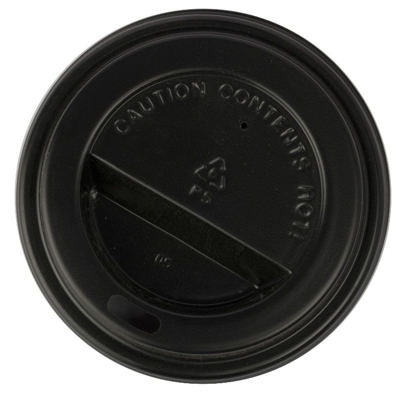 Flat Hot Lid / 8oz Black (1000)