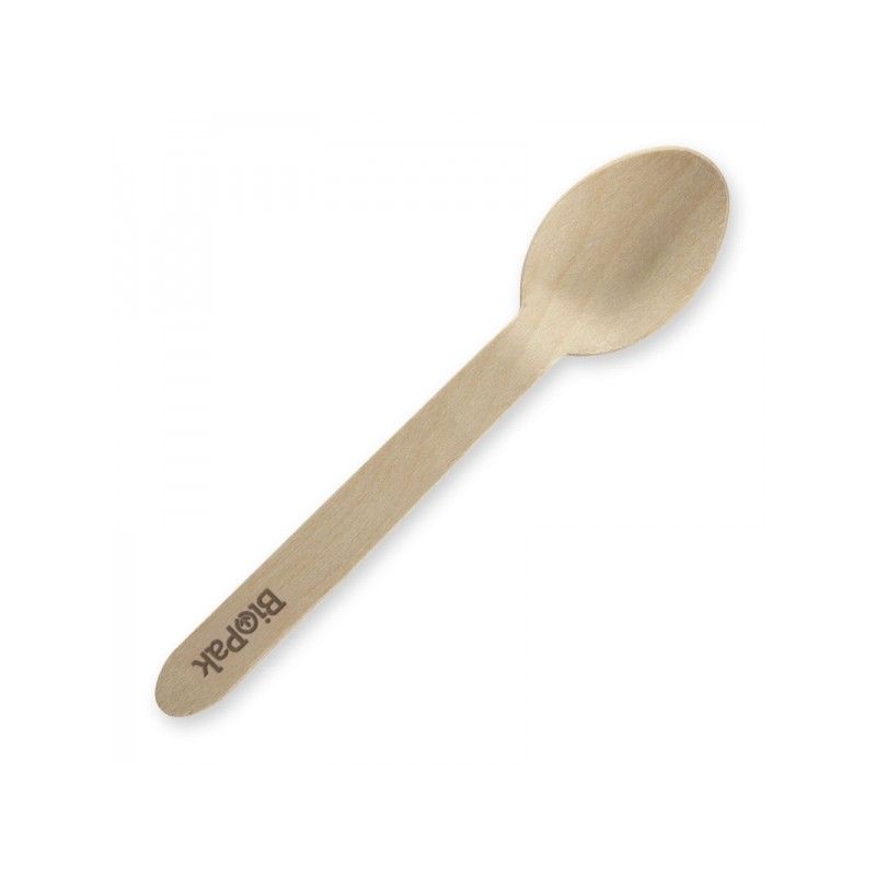 16cm Wooden Spoon Biopak (1000) P/box