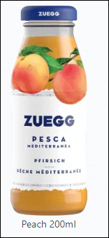 Zuegg Juice Bar Peach 200mlx24 P/box