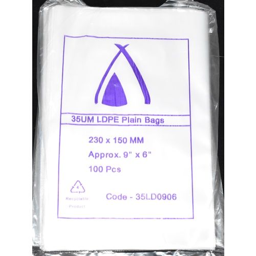 230x150mm 35um Nldpe Bags (1000)
