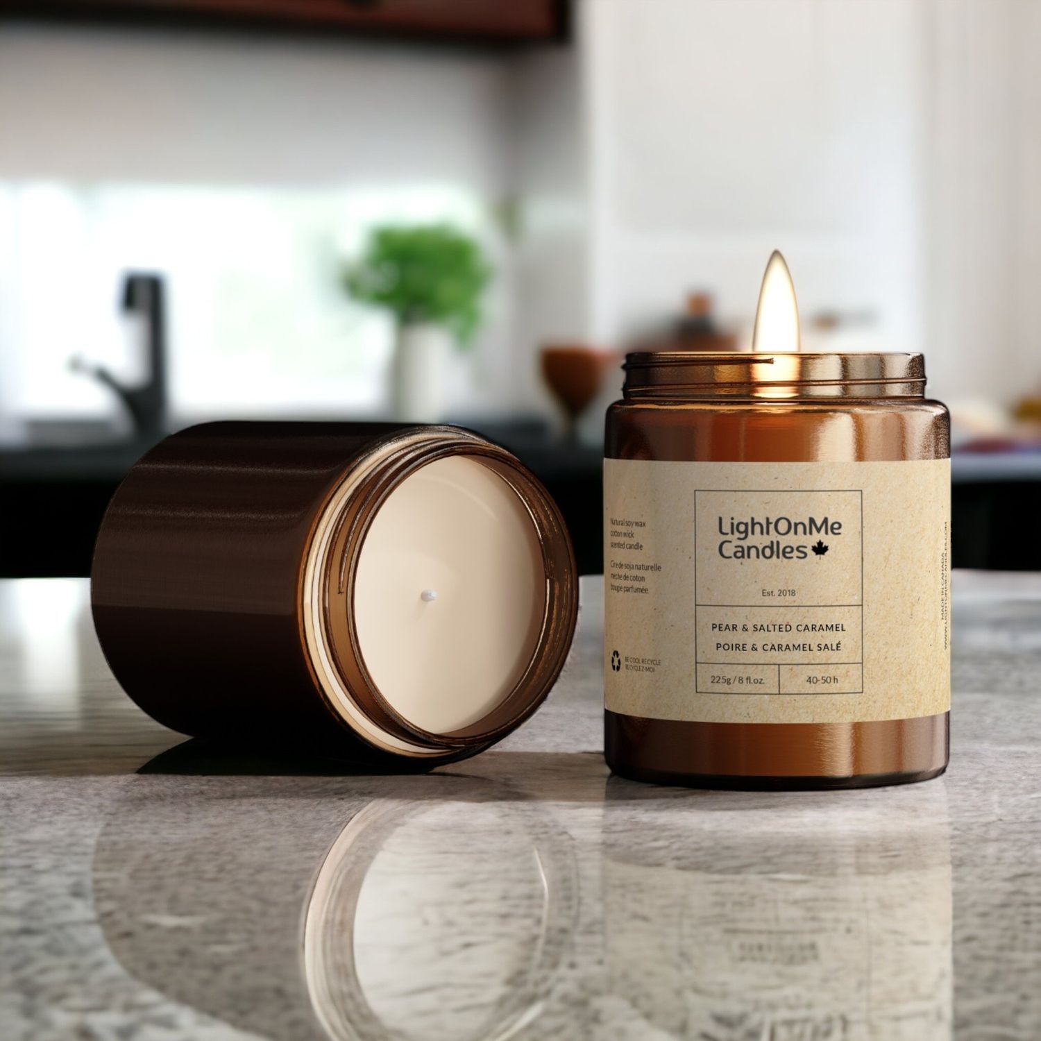 No.118 Scented Soy Candle - Pear &amp; Salted Caramel