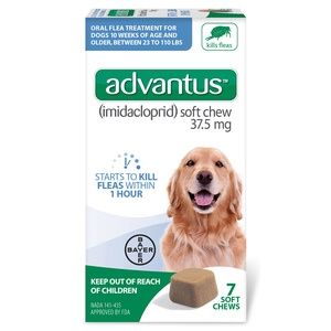 Flea &amp; Tick Soft Chew Treatment for Large Dogs Advantus