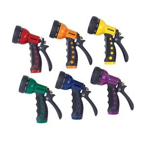 Water Hose Nozzle Revolver 9-Pattern Spray Rear-Trigger