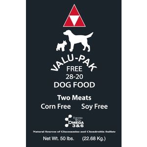 Valu-Pak Free 28/20 Dog Food - Black Bag