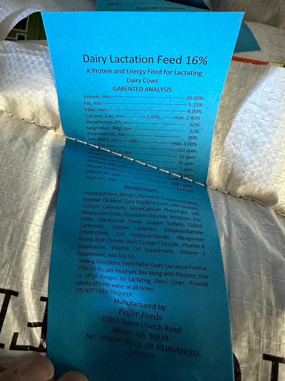 Peifer Feed, Variety: Dairy Cow
