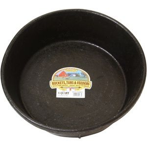 Feeder Round 8-Quart Rubber Black