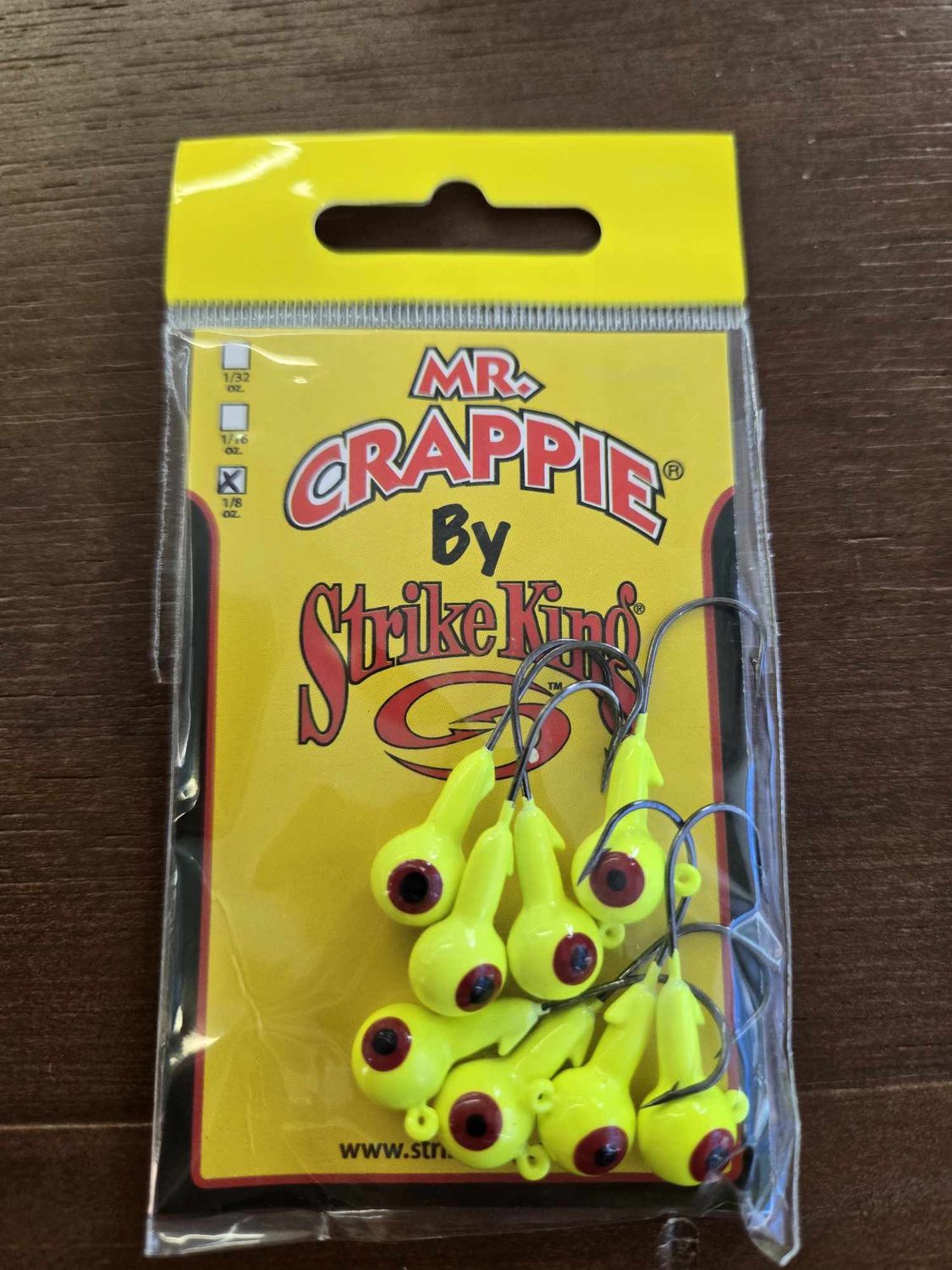 Fishing Lure Mr. Crappie 1/8 oz Jig Head, Colour: Yellow