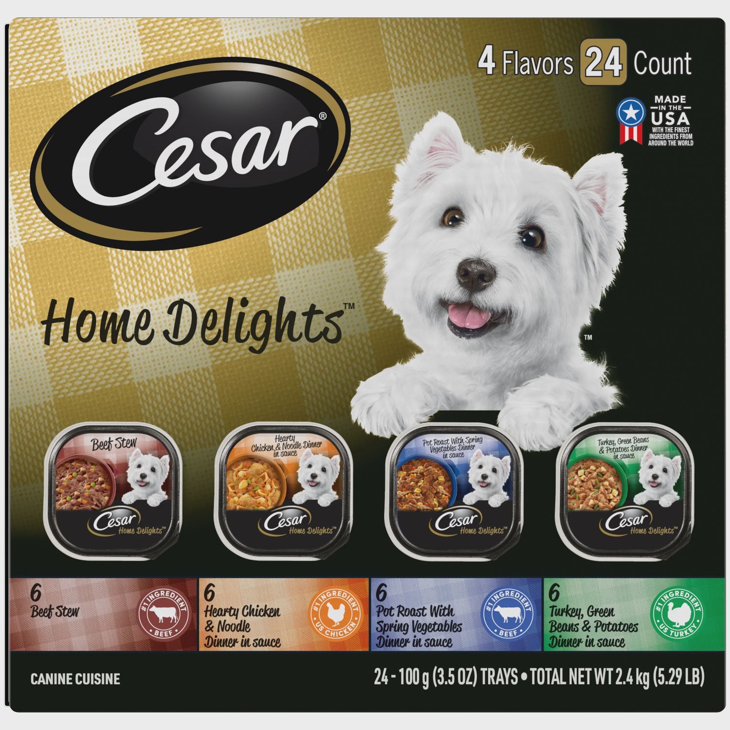 Dog Food Cesar Home Delights Variety Pack 24 / 3.5 oz