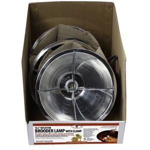 Clamp-On Brooder Lamp with 10-1/2&quot; Metal Reflector