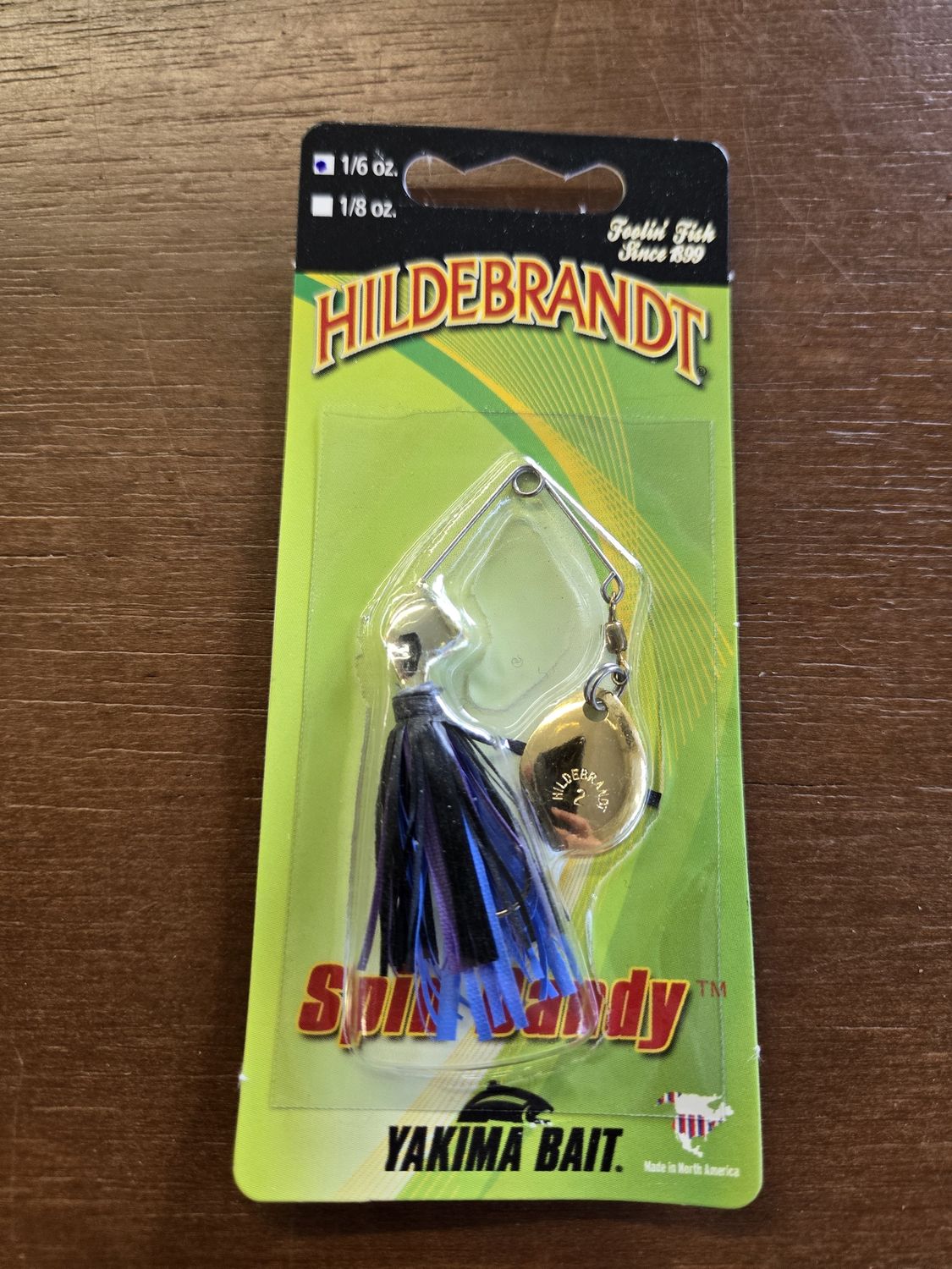 Fishing Lure Spin Dandy, Colour: Gold Body/Brusier Skirt
