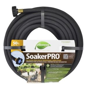 Soaker Hose 3/8&quot; x 50ft Rubber Black