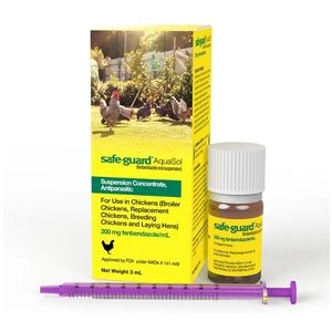 Chicken Dewormer Safe-Guard Aquasol 3mL Bottle w/ Dropper