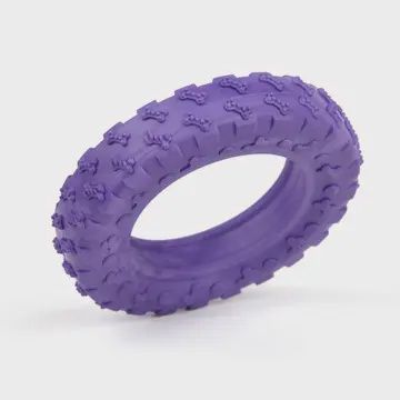 Dog Toy Rubber Tire, Colour: Purple