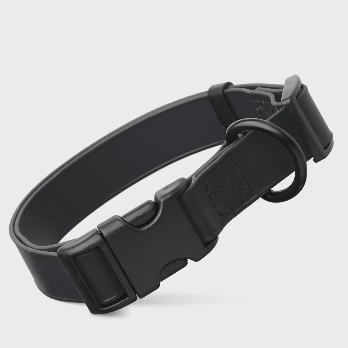 Biothane Dog Collar, Colour: Black, Size: S