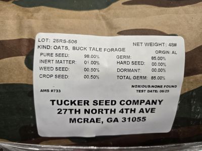 Buck Tale Forage Oats