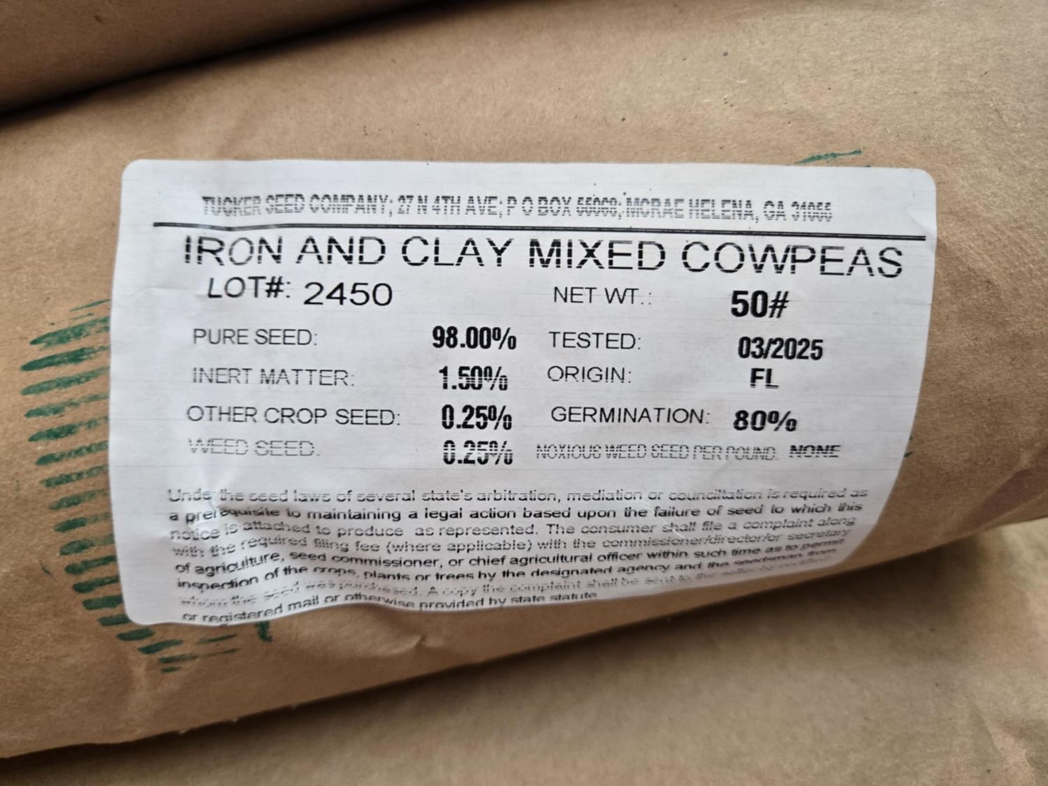 Iron Clay Cowpeas