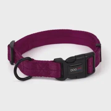 Flat Nylon Collar, Colour: Berry, Size: XS