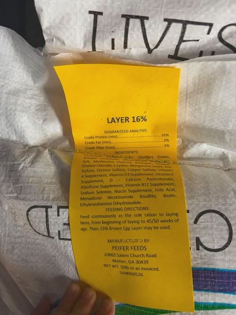 Chicken Feed Peifer Egg Layer