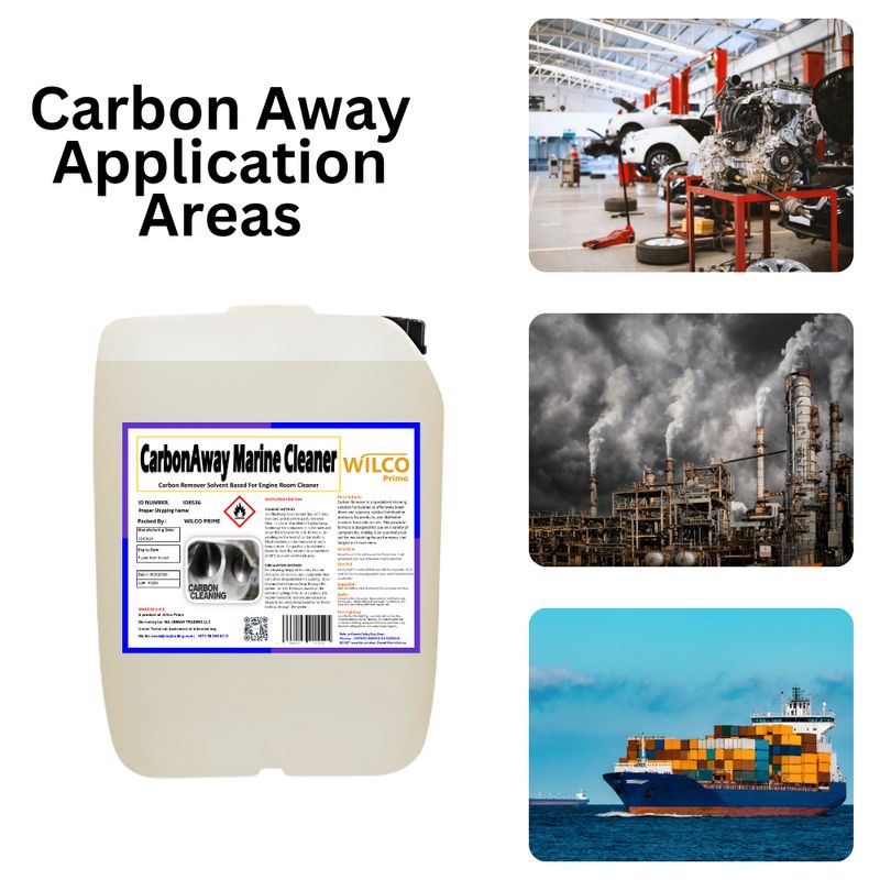 CarbonAway Marine Cleaner - Solvent-Based Carbon Remover for Combustion Residues, Industrial Machinery & Marine Equipment Maintenance