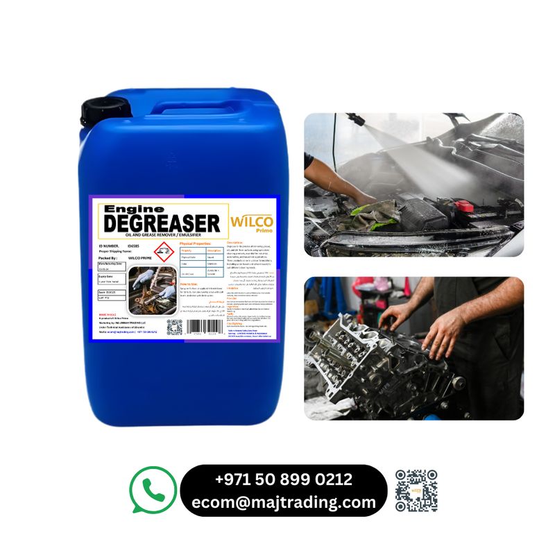 Industrial Grade Degreaser – Heavy-duty cleaning solution for grease, oil, and contaminants.