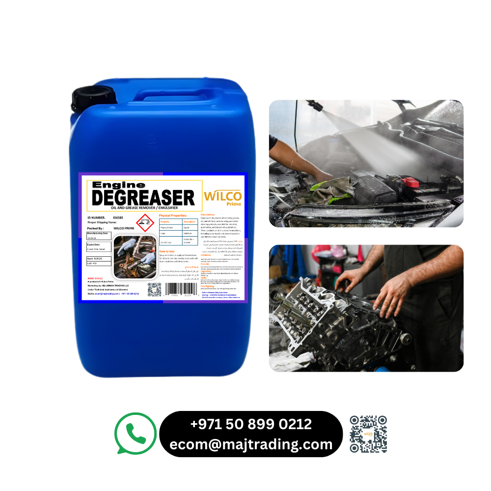 Industrial Grade Degreaser – Heavy-duty cleaning solution for grease, oil, and contaminants.