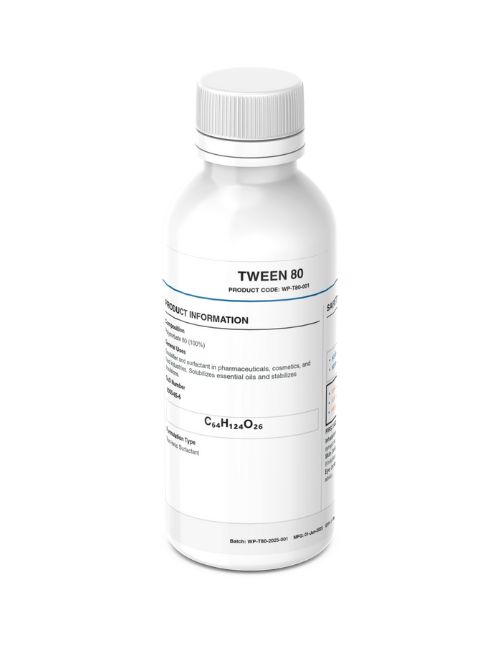 Tween 80 (Polysorbate 80)  - Professional Grade Non-Ionic Surfactant & Emulsifier for Industrial, Laboratory & DIY Applications in UAE