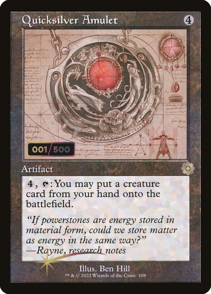 Quicksilver Amulet (Serialized) (Foil) BRR_108z